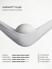 GLOWMODE FeatherFit™-Sculpt Built-In Cups V-Neck Backless Adjustable Sports Bra Medium Impact Running Jogging Training Gym Workout - White - View 5