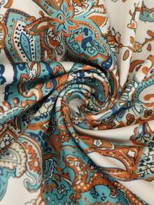 Brillora Vestido sin mangas con estampado de paisley para vacaciones de verano de mujer - Caqui - Ver 7