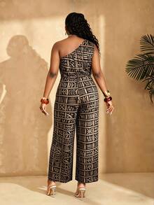 SHEIN Lunessa Women's Beach Vacation Allover Print Loose Fit Sleeveless Jumpsuit, Spring/Summer Women Vacation Outfit Sets Women's Holiday Co Ord Women's Summer 2 Pieces Sets Women 2 Pieces Sets Resort Style Outfits Resort Vacation Outfits Women Cruise Women Outfits Cruise Outfit For Women Resort Wear - Multicolor - View 2