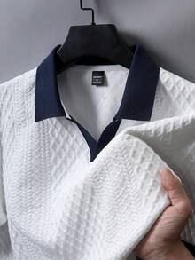 Manfinity CasualCool 男士休闲通勤 Polo 衫和短裤套装 - 彩色 - 查看 8
