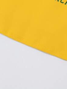 Resyla Camiseta de tirantes con cuello de halter y estampado de letras de Brasil, estilo casual Y2K - Multicolor - Ver 4