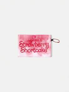 Strawberry Shortcake X SHEIN 時尚學院徽章圖案大容量托特包 - 漸變紅 - 查看 5