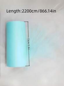 1卷15厘米*2200厘米薄荷蓝芭蕾舞裙薄纱，适用于DIY婚礼、派对和桌裙装饰、情人节派对装饰、生日装饰 - 薄荷藍 - 查看 6