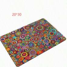 1pc Rubber Dish Drying Mat, Colorful Round Candle Drip Mat For Decoration, Silicone Dish Drying Pad, Kitchen Countertop Accessory - Multicolor - View 9