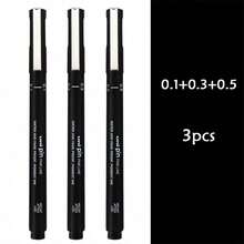 Fine Line Black Micro Pen - Waterproof Archive Ink, Multi Line For Sketching, Anime Artist, Illustration Technology, Drawing Office Documents,For School Supplies,Back To School - black - View 11