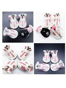 PETSIN 1双宠物透气网面鞋，防滑宠物鞋；狗鞋，猫鞋，凉鞋，宠物鞋，泰迪熊软鞋，防滑拉链运动鞋，宠物用品 - 彩色 - 查看 20