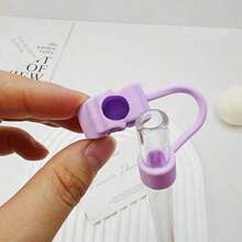 2/6/10pcs Compatible With Stanley Cup Accessories , Creative Sakura Flower Silicone Reusable Straw Caps, Anti-Splashing Anti-Dust Straw Covers, Portable Easy To Clean Insulation Cup Straw Cup Accessories, 10mm Extra Large Diameter Floral Straw Lids, Cute Cartoon Floral Straw Dust Cover - Multicolor - View 4