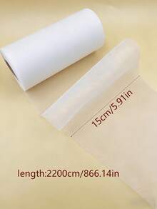 1卷15厘米*2200厘米珍珠白芭蕾舞蓬蓬裙薄纱，适用于DIY婚礼、派对和桌裙装饰、情人节派对装饰、生日装饰 - 珍珠白 - 查看 4
