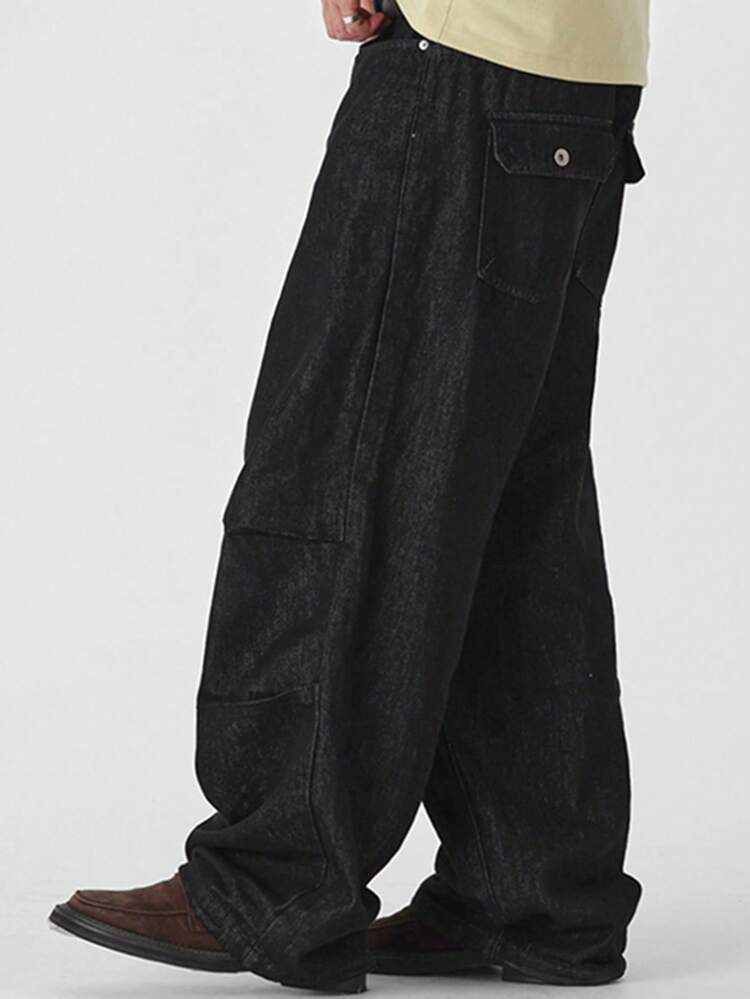 Long Curved Blade Design With Waist Strap Jeans