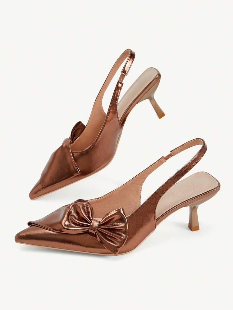 CUCCOO CHICEST Women Shoes Four Seasons New Big Bow Design Pointed Tip Thin Heel High Heel Sexy Elegant Temperament Fashion Satin Women's High Heel Shoes Back Tip Shoes Dress Shoes Dating Afternoon Tea Party Dinner Wedding Party Dress