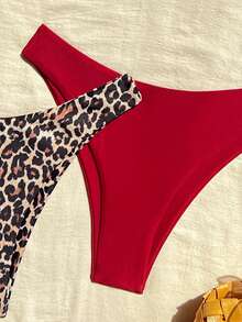 Swim Vcay 2 chiếc quần bơi nữ trơn và họa tiết da báo, bikini da báo, trang phục đi nghỉ mát cho nữ, đồ bơi họa tiết da báo, đồ bơi tắm nắng đi biển cho nữ, đồ bơi liền thân cho nữ. - Nhiều màu - Xem 3