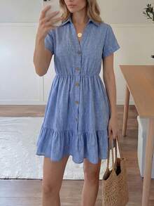 Easowa Women Short Dresses,Casual Clothes - Light Wash - View 7