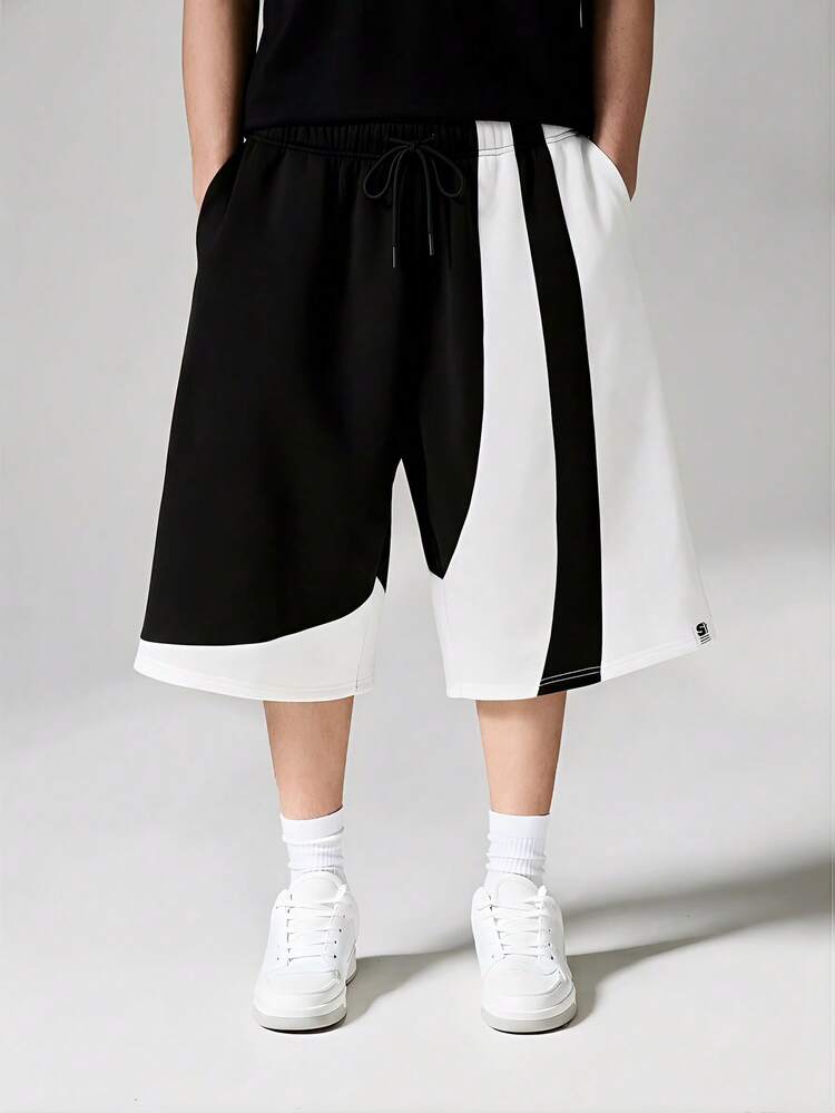 SUMWON Color Block Basketball Shorts Side Panels