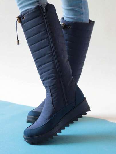 Botas largas para mujer, Térmicas, suela gruesa deslizante, cremallera lateral, ideal para lluvia y frio