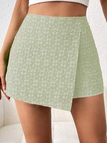 GlowEve Váy/Quần dài công sở màu trơn, chất liệu jacquard, kiểu dáng thanh lịch. - Màu xanh Bạc hà - Xem 5