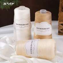 Sợi tơ tằm Mulberry màu than chì, 300g, 1800m, thích hợp đan và móc áo vest, khăn choàng, áo len thủ công, sợi ren mùa xuân và mùa hè, mềm mại và thân thiện với da. - Thùng ren đám mây - Xem 5