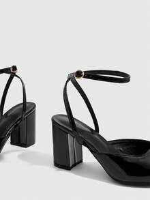 CUCCOO SZL Women Shoes Fashion Pointed Thick Heel Shoes, Suitable For Commuting, Dating, Parties And Other Occasions To Wear - Black 16 - View 3