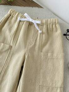 LMoss Kids Jeans blancos holgados y entallados para niños - Caqui - Ver 5