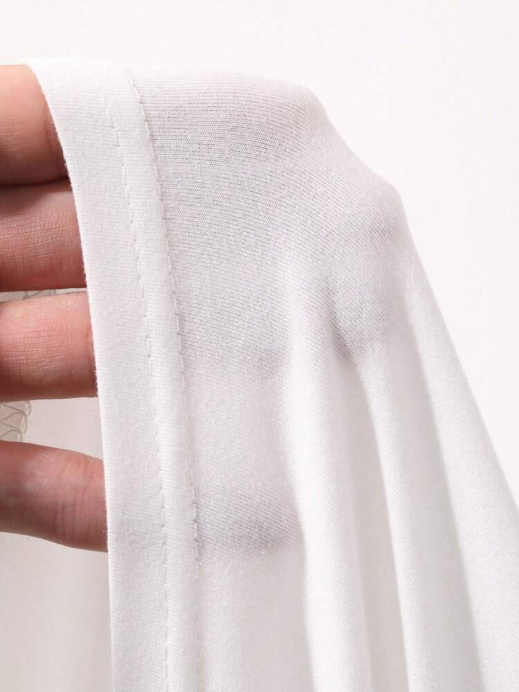 Casual Lace Patchwork 2 In 1 T-Shirt For Women, Spring & Summer