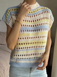 DAZY 女士针织上衣 - 黃色 - 查看 4