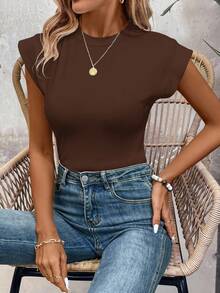 EMERY ROSE Bộ 2 chiếc bodysuit nữ phong cách tối giản thường ngày màu đen & trắng - Nhiều màu - Xem 4