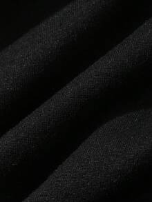 DAZY 女款純色修身掛脖對比蕾絲優雅基礎款度假夏季背心泳裝丁香紫校園風 - 黑色 - 查看 8