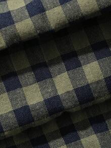 DAZY 女士卡通印花短袖上衣和格子裤休闲家居服套装 - 藍色 - 查看 7