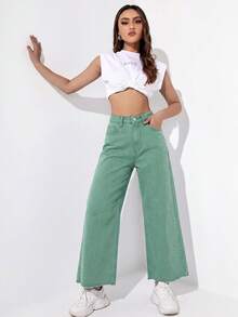 Straight-Leg Jeans With Pockets And Zipper, Versatile Fashion For Women - Grey 5 - View 11