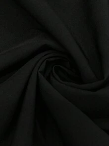 GlowEve CURVE 大码女式波点系带领拼接优雅连衣裙 - 黑色 - 查看 4