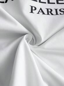 PAVTROS Men's Casual Letter Print Jacket, Spring/Autumn - White - View 3