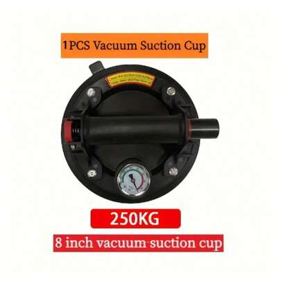 1-Pack High-Quality 8-Inch Vacuum Suction Cup With 250kg Load Capacity, Premium Rubber Suction Cup With Strong Suction, Pra . Press-To-Operate, Deep Sealing Edge, Strong Sealing, No Leakage. Thickened Air Release Valve Effectively Protects The Disc Body. Wide Application, Suitable For Moving Lass, Tiles, Stones, And Other Items.
