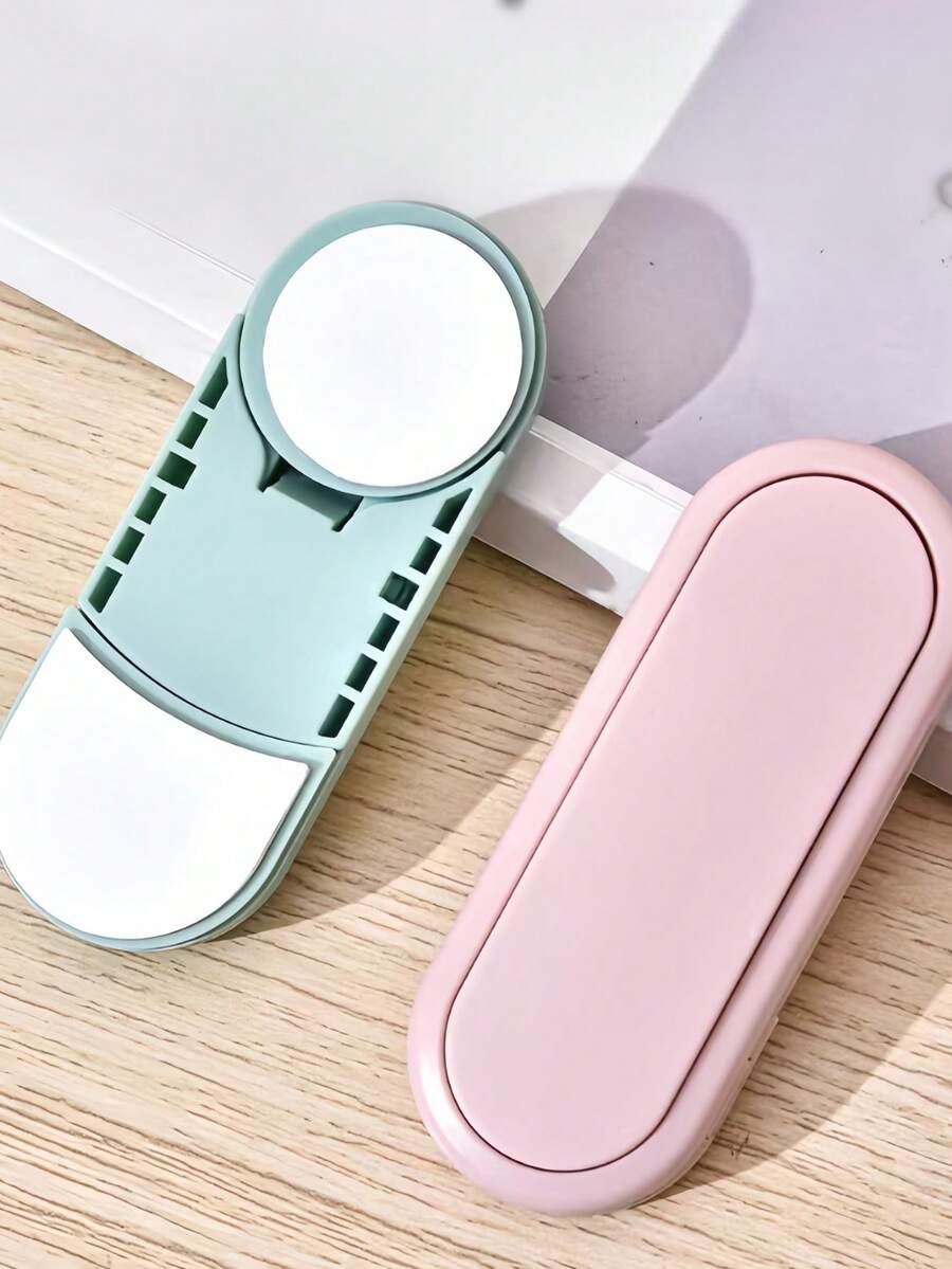 3/5 Buah Kunci Pengaman Pintu Lemari Plastik ABS Warna Pink, Cocok untuk Lemari Rumah, Lemari Pakaian, Dapur, Laci, Anti Pencurian, Mudah Dipasang - merah muda - View 1