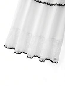 GlowEve CURVE 春秋新款白色弹力腰A字裙，舒适百搭大码裙 - 黑與白 - 查看 5