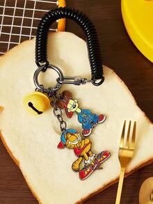 GARFIELD | SHEIN 可爱卡通猫狗锌合金包包挂饰、铃铛钥匙扣、弹簧绳吊坠、纪念品、收藏品、礼品、钱包、书包、背包、汽车配件 - 彩色 - 查看 7