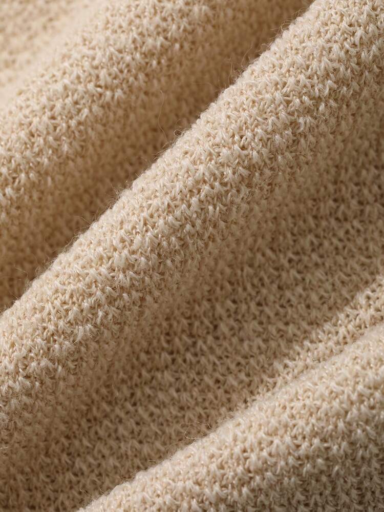 Mock Neck Ribbed Knit Tee
