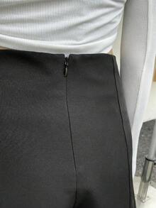 DAZY Women's Solid Color Casual Versatile Daily Wear Shorts Summer - Black - View 3