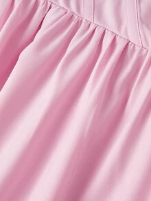 SHEIN MOD Women's Elegant Pink Summer Off-Shoulder Lace Corset Dress, Tie-Waist Pleated Midi Dress,Ethereal Retro Tea Party Special Events Dinner Dress - Pink - View 6