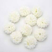 Faux Hydrangea Full Simulation Silk Flower Head With Stem For Wedding Center Decoration Home Garden Baby Shower Party Decoration (White) - White - View 7