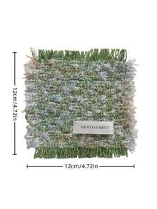 Cirelle 1个舒适春季北欧风隔热编织流苏杯垫，耐用涤纶多色隔热杯垫，易于清洁，适用于厨房、餐厅和家居装饰 - 彩色 - 查看 5