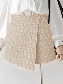 Váy quần dài trơn màu, chất liệu jacquard, kiểu dáng thanh lịch, thích hợp cho ngày lễ tình nhân. - Màu Cam san hô - Xem 3