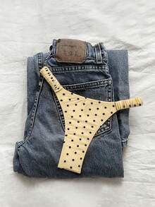 Elavelle Bộ bikini và quần tam giác gợi cảm chấm bi mùa hè dành cho nữ. - Nhiều màu - Xem 4