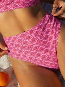 Swim Mod 2026 Spring/Summer Sweet & Spicy Retro Bikini, Sexy Petite Bust High-End Sexy Style Separates Swimsuit, Perfect For Beach Photos & Hot Spring Vacation - Multicolor - View 3