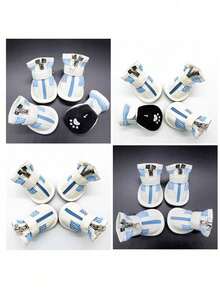 PETSIN 1双宠物透气网面鞋，防滑宠物鞋；狗鞋，猫鞋，凉鞋，宠物鞋，泰迪熊软鞋，防滑拉链运动鞋，宠物用品 - 彩色 - 查看 16