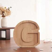 1 件木制英文字母存钱罐，透明木制储蓄罐，26 个英文字母装饰木制存钱罐，精致时尚的节日礼物，适合感恩节生日礼物毕业 - 灰色 - 查看 20