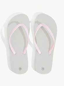 Grefit 2026 Summer Candy Color, Fog Gray Cherry Blossom Powder Contrasting Color Flip-Flop Girl, Soft Elastic Foot Bed Does Not Grind Feet, Seaside Walk/Daily Street, Summer Flower Market Garden Party Comfortable Sandals Summer Shoes - Fog ash cherry blossom powder - View 4
