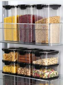 1pc Transparent Multifunction Food Storage Box, PET Portable Dust Proof Food Storage Box For Household - Clear - View 9
