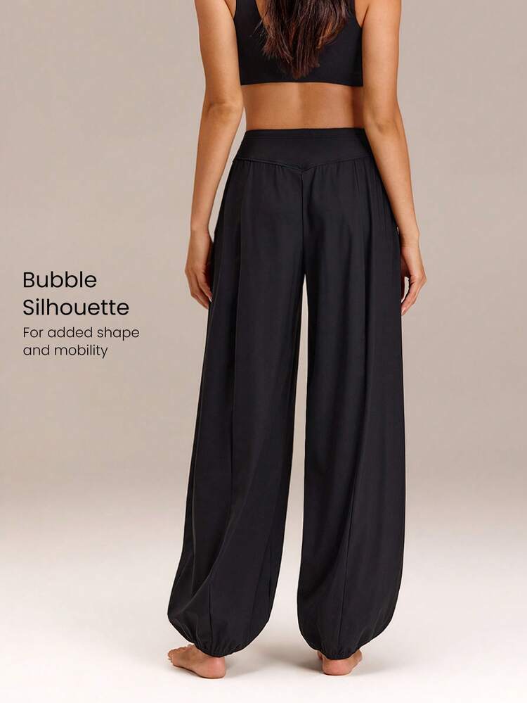 28" Soft Serve Stretchy Quick-Dry Sun-Protective Adjustable Drawstring Waist Side Pockets Pleated Wide Leg Lounge Pants Yoga Travel Training Vacation Summer Daily Casual Wear