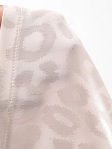 Pyjamasset med kortärmad topp och byxor för babyflickor - Beige - Visa 3
