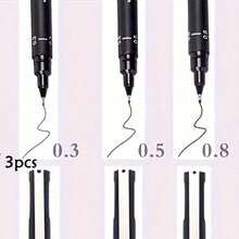 Fine Line Black Micro Pen - Waterproof Archive Ink, Multi Line For Sketching, Anime Artist, Illustration Technology, Drawing Office Documents,For School Supplies,Back To School - black - View 9