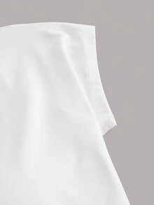 Áo thun nữ màu trắng cổ tròn, không lưng, không cần áo ngực, chất liệu 95% cotton, kiểu dáng tối giản, dễ phối đồ hàng ngày, thích hợp cho kỳ nghỉ hè. - trắng - Xem 3
